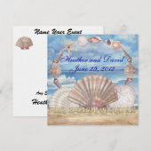 ビーチウェディングの招待状 - SRF 招待状 (正面/裏面)