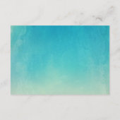 ビーチウェディングの水彩画 シェルのディテール エンクロージャーカード (裏面)