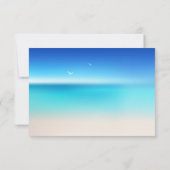 ビーチウェディングの返信ハガキテンプレート 出欠カード (裏面)