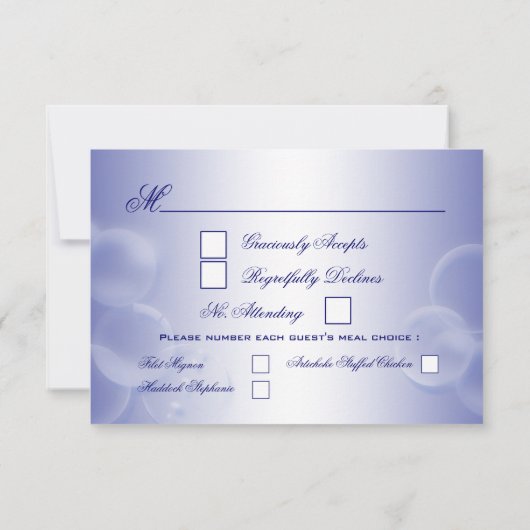 ビーチウェディングの返信 出欠カード (裏面)