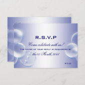 ビーチウェディングの返信 出欠カード (正面/裏面)