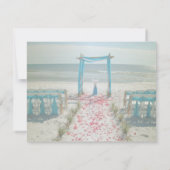 ビーチウェディングアーバー  リハーサルディナー 招待状 (裏面)