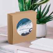 ビーチウェディングオーシャンウェーブスサンキュー ラウンドシール