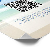 ビーチウェディングオーシャンウェーブス写真ハネムーンファンド ポスター (角)