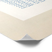 ビーチウェディングオーシャン写真12テーブル席次表 ポスター (角)