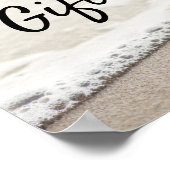 ビーチウェディングカードとギフトサイン ポスター (角)