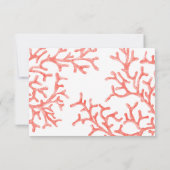 ビーチウェディングコーラルリーフレセプション 招待状 (裏面)