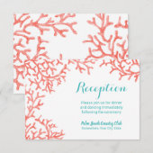 ビーチウェディングサンゴ礁パーティ 招待状 (正面/裏面)