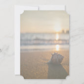 ビーチウェディングサンセットシーシェルブライダルシャワー 招待状 (裏面)