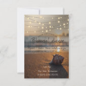 ビーチウェディングサンセットシーシェルリハーサルディナー 招待状 (正面)