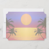 ビーチウェディングサンセット  出席お願いします 招待状 (裏面)