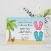 ビーチウェディングシャワー招待状 招待状 (スタンド正面)