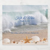 ビーチウェディングシーシェルズトロピカルアイランド ビールラベル (シングルラベル)