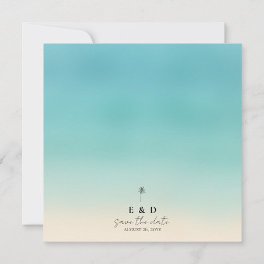 ビーチウェディングスクエア🏝️ 結婚式場 保存日付カード 招待状 (裏面)