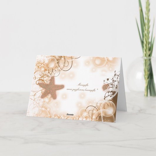 ビーチウェディングテーマ 〜 ありがとう2 サンキューカード (裏面)