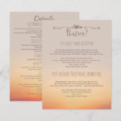 ビーチウェディングパーティの詳細 エンクロージャーカード (正面/裏面)