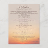 ビーチウェディングパーティの詳細 エンクロージャーカード (裏面)