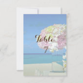 ビーチウェディングフラワー テーブルカード (裏面)