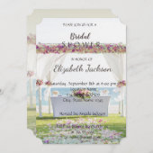ビーチウェディングフラワー  ブライダルシャワー 招待状 (正面/裏面)