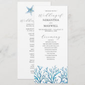 ビーチウェディングプログラム 招待状 (正面/裏面)