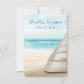 ビーチウェディングメニュー オーダーメイド招待状 招待状 (裏面)