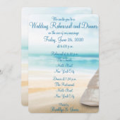 ビーチウェディングリハーサルディナー招待状 招待状 (正面/裏面)