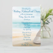 ビーチウェディングリハーサルディナー招待状 招待状 (スタンド正面)