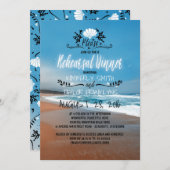ビーチウェディングリハーサルディナー 招待状 (正面/裏面)