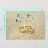 ビーチウェディングリングの結婚式招待状 招待状 (正面/裏面)