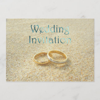 ビーチウェディングリング ウェディング招待状 招待状