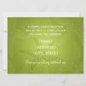 ビーチウェディングレセプション タツナミグリーン 招待状 (裏面)