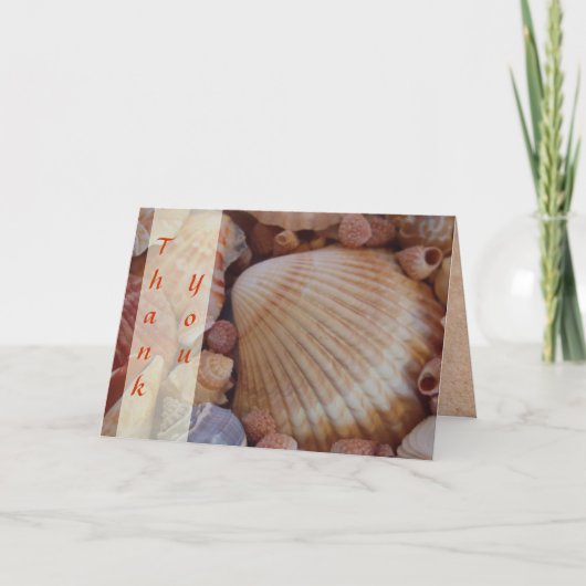 ビーチウェディング感謝カード サンキューカード (正面)