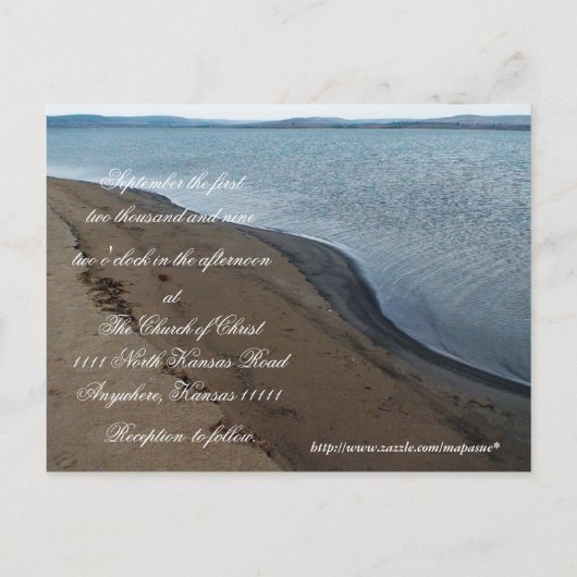 ビーチウェディング招待状のポストカード インビテーションポストカード (裏面)