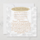 ビーチウェディング招待状 テンプレートの目的地 招待状 (裏面)