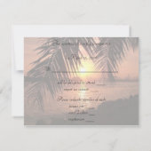 ビーチウェディング招待状　出欠確認 出欠カード (裏面)