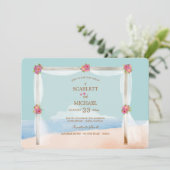 ビーチウェディング招待状 招待状 (スタンド正面)