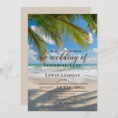 ビーチウェディング招待状 招待状 (正面/裏面)