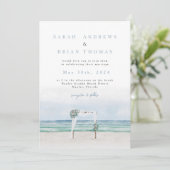 ビーチウェディング招待状 招待状 (スタンド正面)