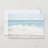 ビーチウェディング招待状 海辺/海岸のウェディング 出欠カード (裏面)