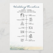 ビーチウェディング歓迎行程レター プログラム (裏面)