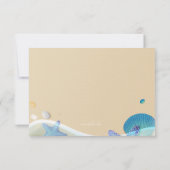 ビーチウェディング返信カード 招待状 (裏面)