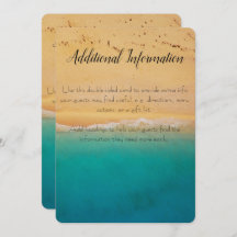 ビーチウェディング追加情報カード