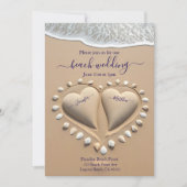 ビーチウェディング - サンドハーツ 招待状 (正面)