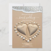 ビーチウェディング - サンドハーツ 招待状 (正面)