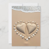 ビーチウェディング - サンドハーツ 招待状 (裏面)