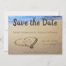 ビーチウェディング  サンドハートイニシャル