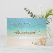 ビーチウェディング シェル ブライドズメイド カード (スタンド正面)