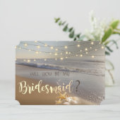 ビーチウェディング シェル ライト  ブライズメイド カード (スタンド正面)