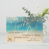 ビーチウェディング シェル ライト  保存の日付のお知らせ セーブザデート (スタンド正面)