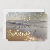 ビーチウェディング シェル ライト 花嫁の友人 カード (正面)